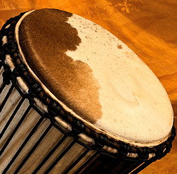 Bougarabou Trommel aus Mali Trommelfell